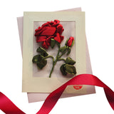 Silk Ribbon Embroidered Card